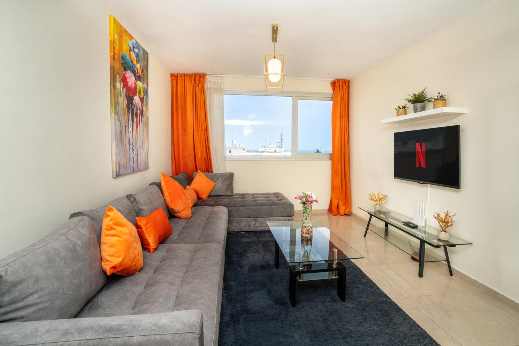 Apartamento Center - Gare Tgv - Corniche & Mall - A 5' - Wifi, Iptv, Ac Tánger